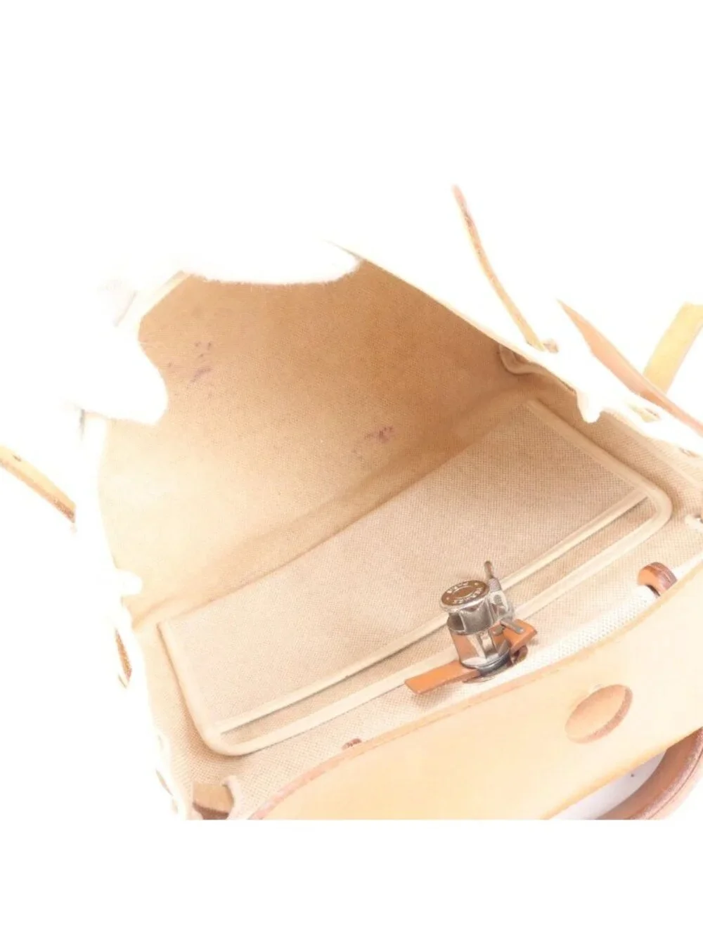 Hermes Herbag a Dos PM Leather Toilet Ash 2-Way Shoulder Bag Crossbody